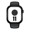 Apple watch series 11/ gps/ 42mm/ negro azabache/ correa deportiva negra (m/l)