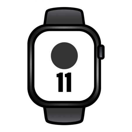 Apple watch series 11/ gps/ 46mm/ negro azabache/ correa deportiva negra (s/m)