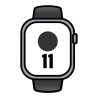 Apple watch series 11/ gps/ 46mm/ gris espacial/ correa deportiva negra (s/m)