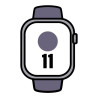 Apple watch series 11/ gps/ 46mm/ plata/ correa deportiva niebla lila (m/l)