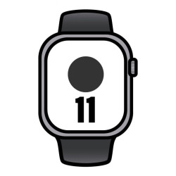 Apple watch series 11/ gps/ cellular/ 42mm/ gris espacial/ correa deportiva negra (s/m)