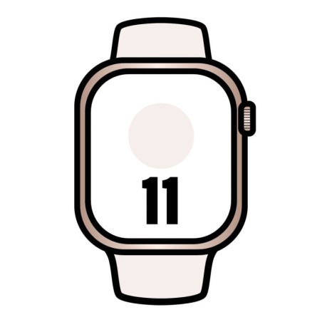 Apple watch series 11/ gps/ cellular/ 42mm/ oro rosa/ correa deportiva rosa rubor (s/m)