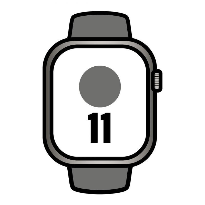 Apple watch series 11/ gps/ cellular/ 46mm/ titanio natural/ correa deportiva gris piedra s/m