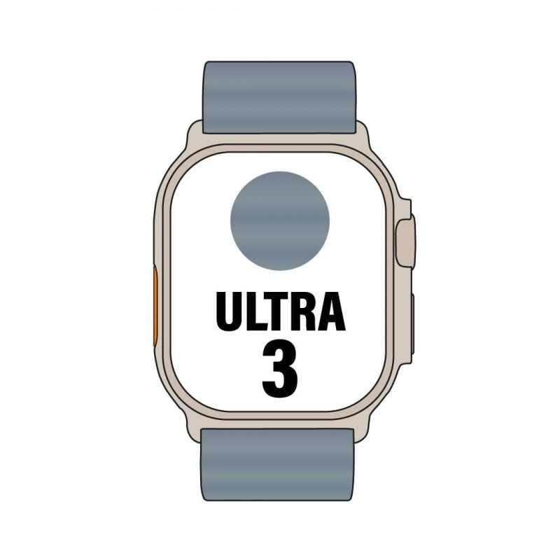 Apple watch ultra 3 gps/ cellular 49mm caja de titanio natural/ correa ocean azul naútico