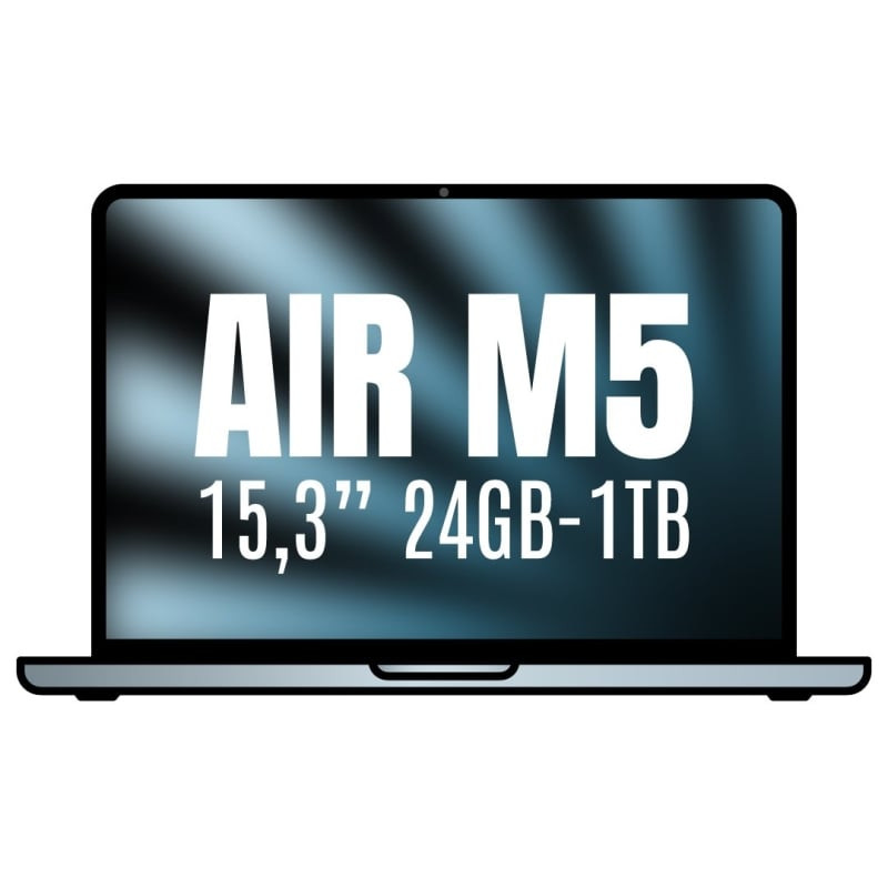 Apple macbook air 15,3'/ m5 10-core cpu/ 24gb/ 1tb ssd/ 10-core gpu/ azul