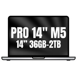 Apple macbook pro 14'/ m5 max 36-core cpu/ 36gb/ 2tb ssd/ 32-core gpu/ plata