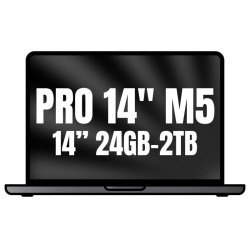 Apple macbook pro 14'/ m5 pro 18-core cpu/ 24gb/ 2tb ssd/ 20-core gpu/ negro espacial