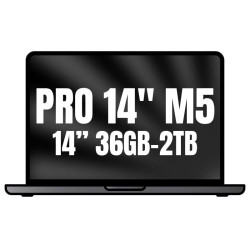 Apple macbook pro 14'/ m5 max 18-core cpu/ 36gb/ 2tb ssd/ 32-core gpu/ negro espacial