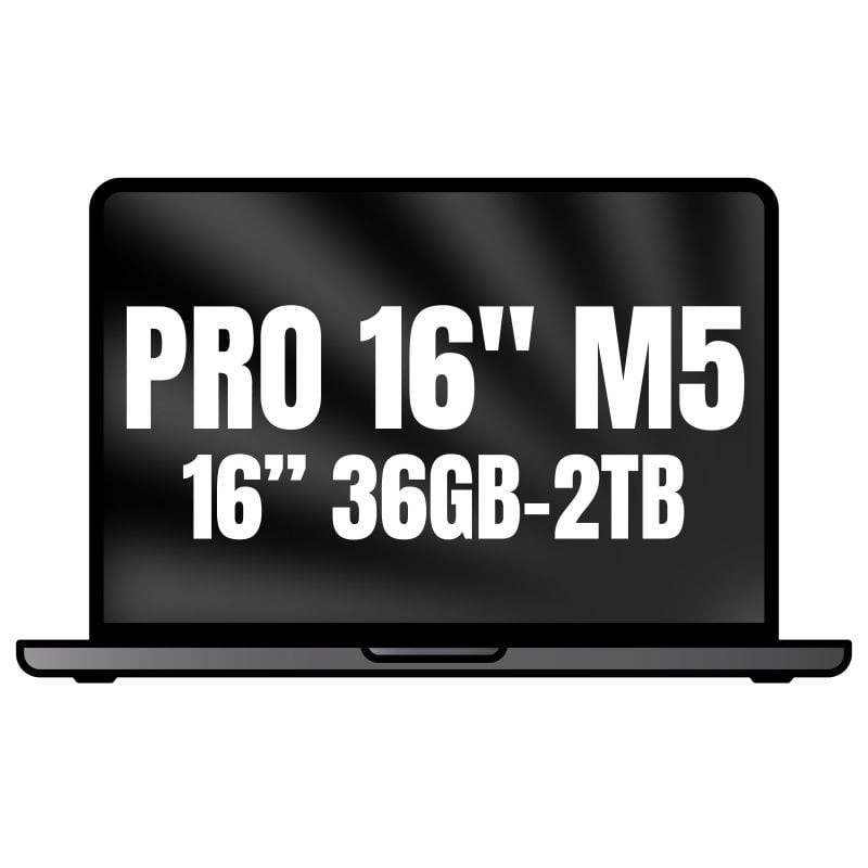 Apple macbook pro 16'/ m5 max 18-core cpu/ 36gb/ 2tb ssd/ 32-core gpu/ negro espacial