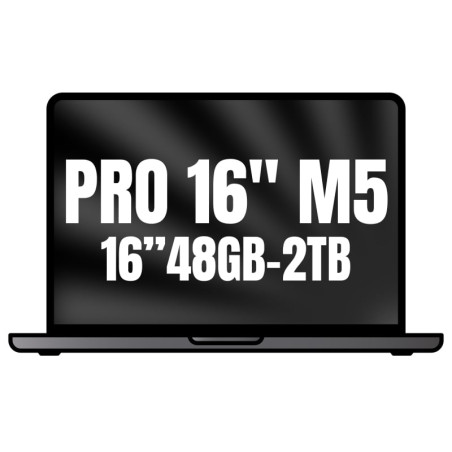 Apple macbook pro 16'/ m5 max 18-core cpu/ 48gb/ 2tb ssd/ 40-core gpu/ negro espacial