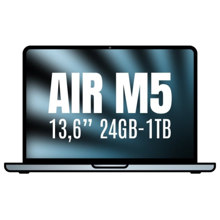 Apple macbook air 13,6'/ m5 10-core cpu/ 24gb/ 1tb ssd/ 10-core gpu/ azul