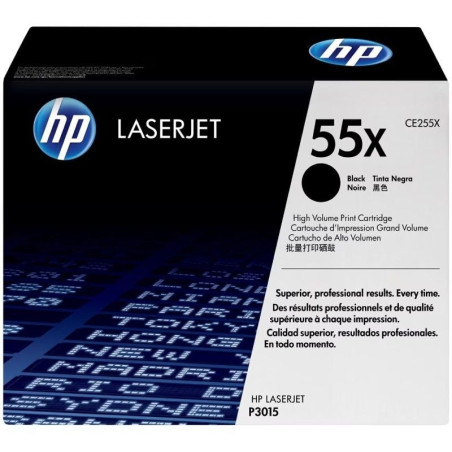 Tóner original hp nº55x xl alta capacidad/ negro