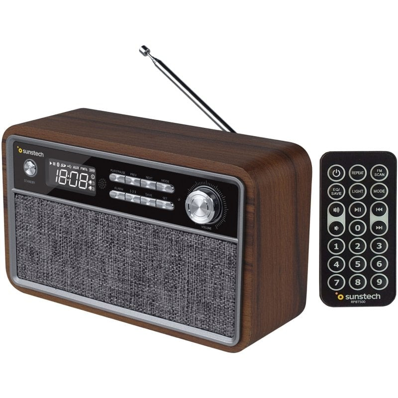 Radio vintage sunstech rpbt500/ madera