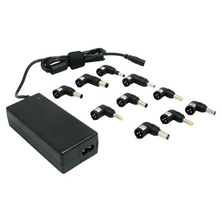 Cargador de portátil leotec/ 70w/ automático/ 10 conectores/ voltaje 15-20v