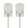 Cable serie null modem nanocable 10.14.0502/ db9 macho - db9 hembra/ 1.8m/ beige