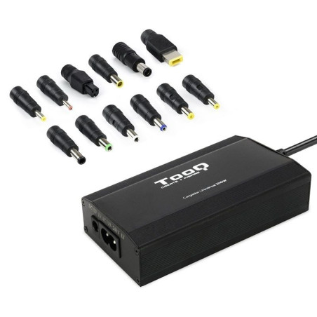 Cargador de portátil tooq tqlc-100bs01m/ 1xusb/ 100w/ manual/ 12 conectores/ voltaje 12-24v