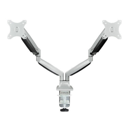 Soporte de mesa para 2 monitores tooq db3132tnr-s/ giratorio/ inclinable/ hasta 9kg