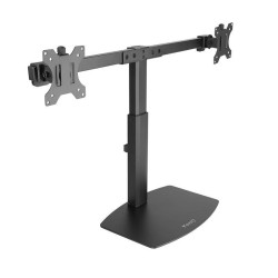 Soporte de sobremesa para 2 monitores tooq db1727tn-b/ giratorio/ inclinable/ hasta 6kg