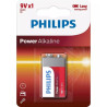 Pila alcalina philips 6lr61p1b/10/ 9v