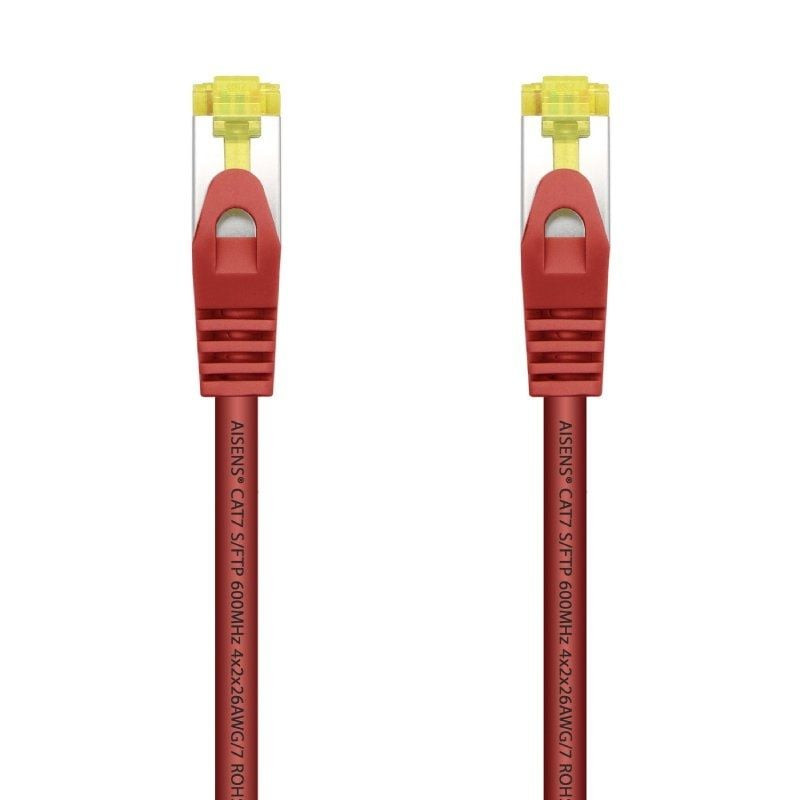 Cable de red rj45 sftp aisens a146-0469 cat.7/ 50cm/ rojo