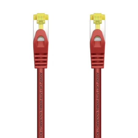 Cable de red rj45 sftp aisens a146-0469 cat.7/ 50cm/ rojo