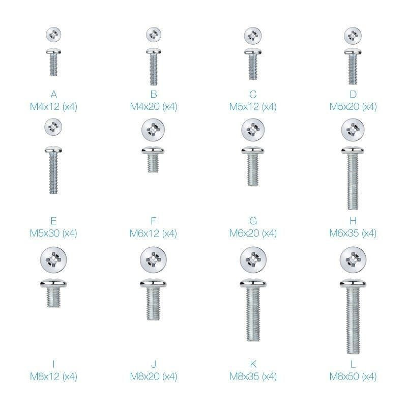 Kit de montaje universal tooq ssk4820 para pantallas con tornillería