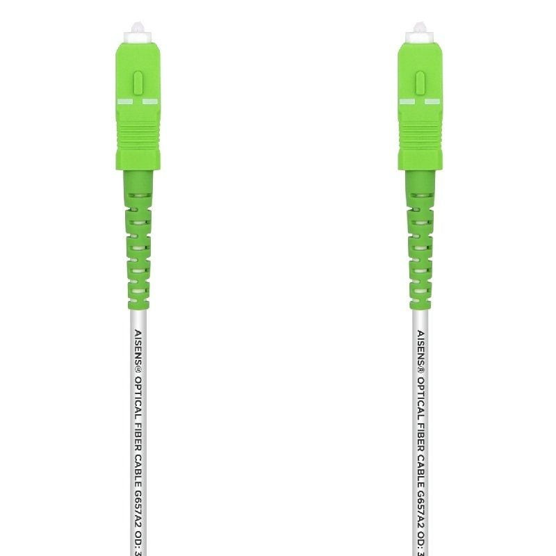 Cable de fibra óptica g657a2 3.0 aisens a152-0493/ lszh/ 1m/ blanco
