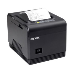 Impresora de tickets approx apppos80am/ térmica/ ancho papel 80mm/ usb-rs232/ negra