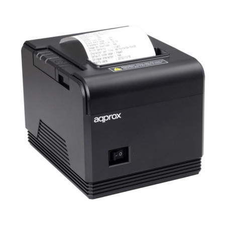 Impresora de tickets approx apppos80am/ térmica/ ancho papel 80mm/ usb-rs232/ negra