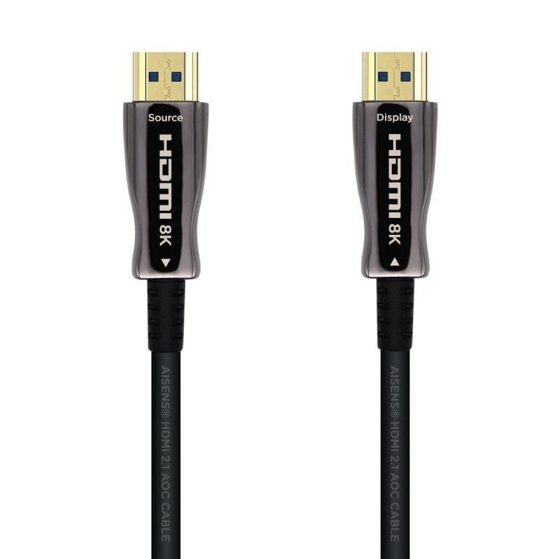 Cable hdmi 2.1 aoc 8k aisens a153-0521/ hdmi macho - hdmi macho/ 50m/ negro