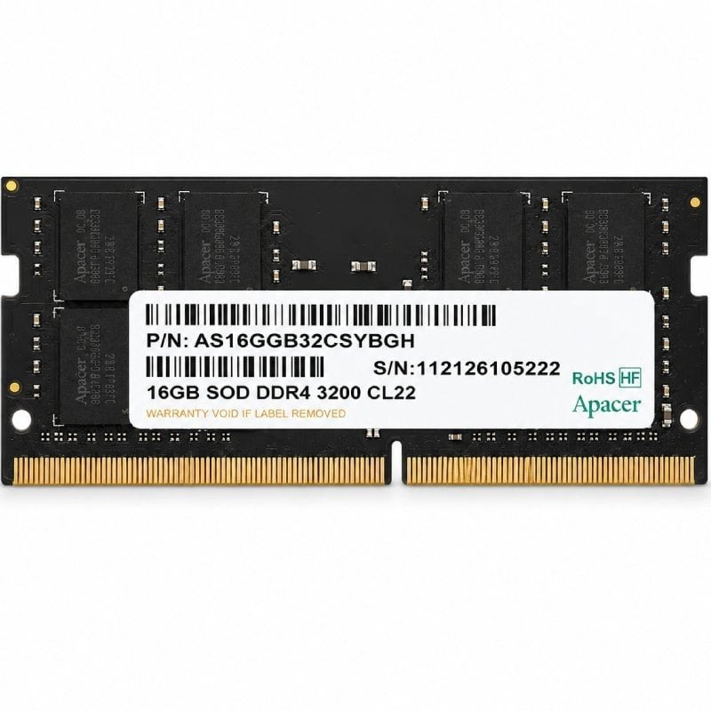 Memoria ram apacer es.16g21.gsh 16gb/ ddr4/ 3200mhz/ 1.2v/ cl22/ sodimm