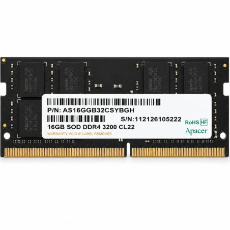Memoria ram apacer es.16g21.gsh 16gb/ ddr4/ 3200mhz/ 1.2v/ cl22/ sodimm