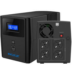 Sai línea interactiva phasak sirius 2260 va interactive/ 2260va-1320w/ 4 salidas/ formato torre