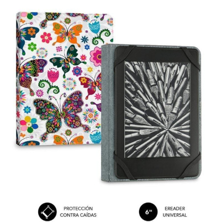 Funda para libro electrónico subblim 1ec010 clever ebook case 6' mariposas