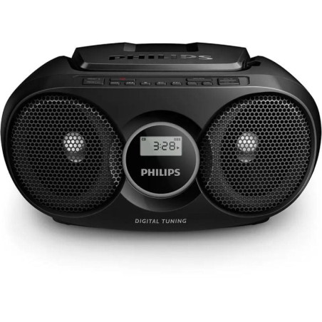 Radio cd philips az215b/12/ 3w/ a pilas/ negra