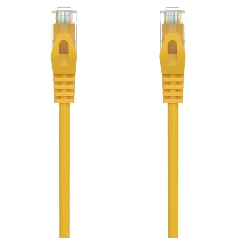 Cable de red rj45 awg24 utp aisens a145-0563 cat.6a/ lszh/ 25cm/ amarillo