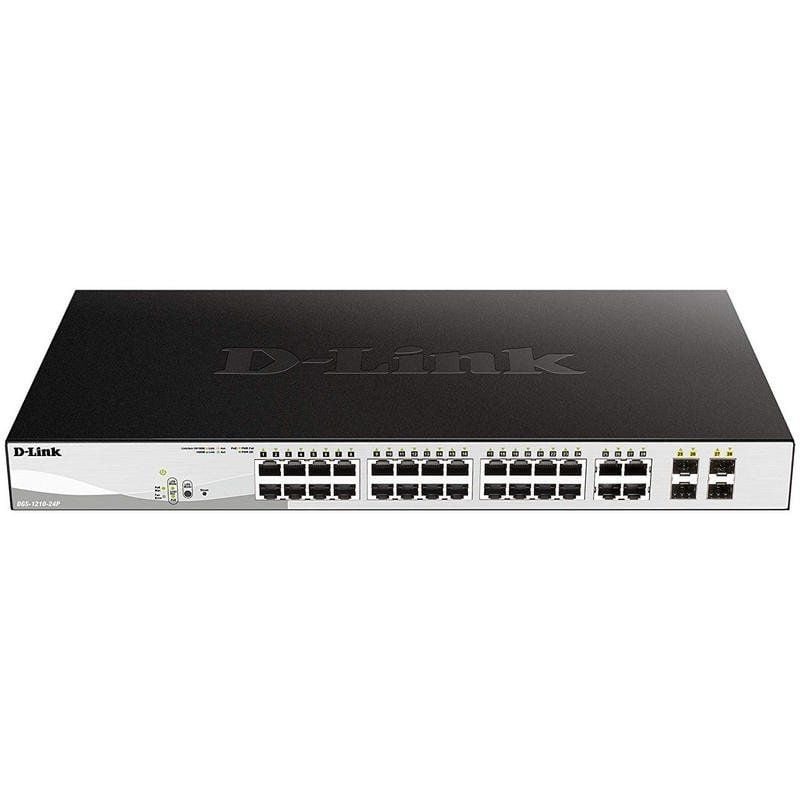 Switch gestionable d-link dgs-1210-24p 24 puertos/ rj-45 10/100/1000/ poe/ sfp