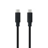 Cable usb 3.1 tipo-c nanocable 10.01.4101-l150/ usb tipo-c macho - usb tipo-c macho/ hasta 100w/ 10gbps/ 1.5m/ negro