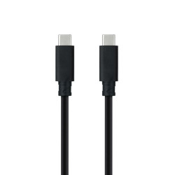 Cable usb 3.1 tipo-c nanocable 10.01.4102/ usb tipo-c macho - usb tipo-c macho/ hasta 100w/ 10gbps/ 2m/ negro