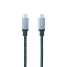 Cable usb 3.1 tipo-c nanocable 10.01.4102-comb/ usb tipo-c macho - usb tipo-c macho/ hasta 100w/ 10gbps/ 2m/ gris y negro