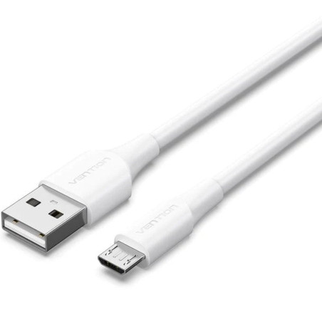 Cable usb 2.0 vention ctiwf/ usb macho - microusb macho/ hasta 60w/ 480mbps/ 1m/ blanco