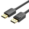 Cable displayport 1.2 4k vention hacbf/ displayport macho - displayport macho/ 1m/ negro