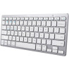 Teclado compacto inalámbrico trust 24654/ plata