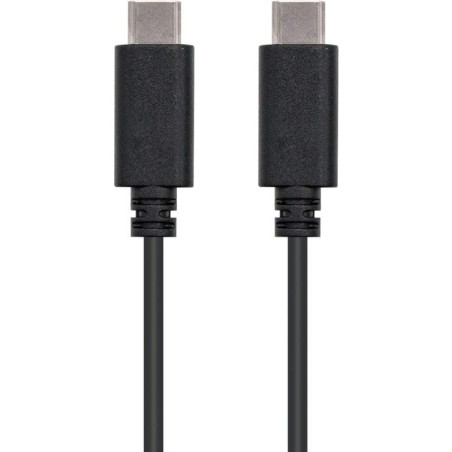 Cable usb 2.0 tipo-c nanocable 10.01.2301/ usb tipo-c macho - usb tipo-c macho/ 480mbps/ 1m/ negro