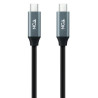 Cable usb 3.2 tipo-c nanocable 10.01.4303/ usb tipo-c macho - usb tipo-c macho/ hasta 100w/ 20gbps/ 3m/ gris y negro