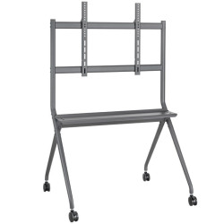 Soporte de suelo con ruedas aisens ft86fe-143 para tv o pantalla interactiva 50'-86'/ hasta 120kg