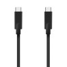 Cable usb 3.2 tipo-c aisens a107-0705 10gbps 5a 100w/ usb tipo-c macho - usb tipo-c macho/ hasta 100w/ 10gbps/ 3m/ negro