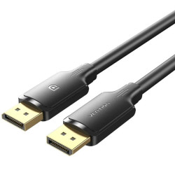 Cable displayport vention hakbf/ displayport macho - displayport 4k macho/ 1m/ negro