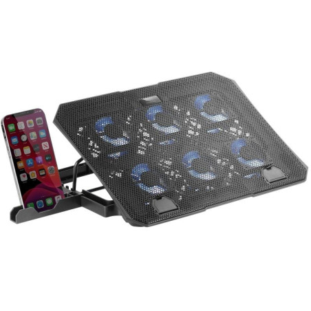 Soporte refrigerante mars gaming mnbc23 para portátiles hasta 16'/ iluminación led