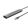 Hub usb 3.2 gen1 trust halyx/ 7xusb/ 1xusb-c/ gris